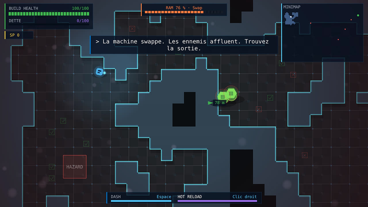 La fuite mémoire grimpe : la machine swappe